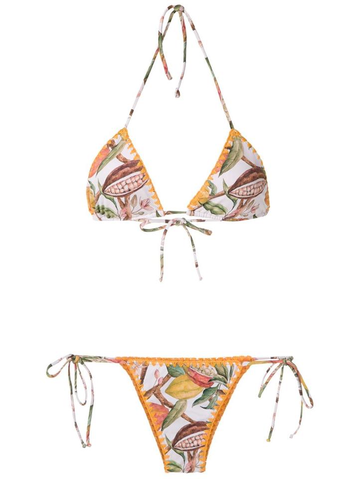 Brigitte Cacau Printed Triangle Bikini Set - Multicolour