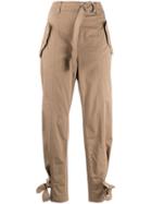 Pinko Belted Cargo Trousers - Neutrals