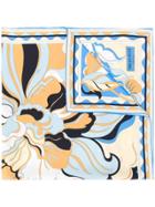 Emilio Pucci Rivera Print Silk-twill Scarf - Blue