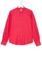 Manuel Ritz Grandad Collar Shirt - Red