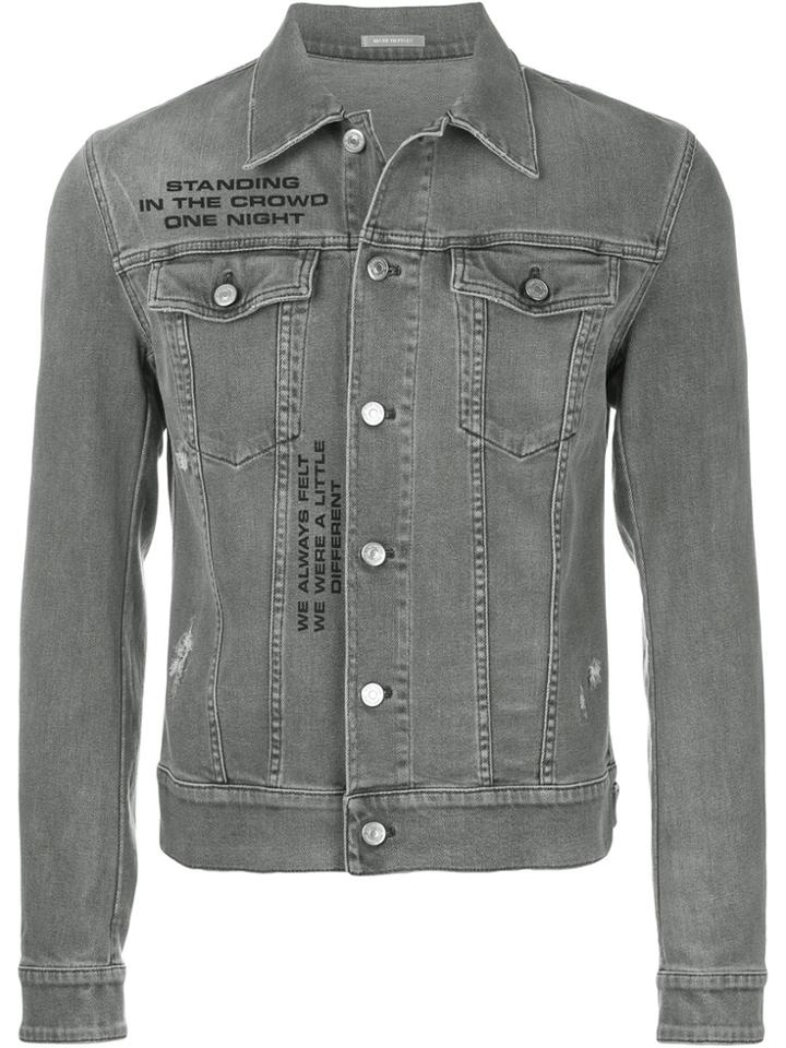 Dior Homme Printed Denim Jacket - Grey