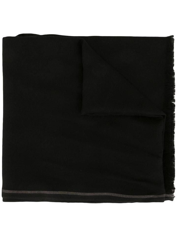 Ermenegildo Zegna Fringed Scarf - Black