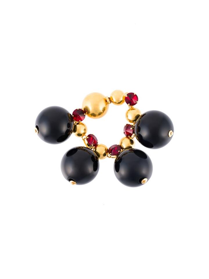 Marni Strass Bracelet, Women's, Black, Metal/plastic/glass