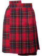 Junya Watanabe Comme Des Garçons Asymmetric Checked Skirt - Red