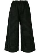 Pleats Please By Issey Miyake Textured Flared Trousers - Black