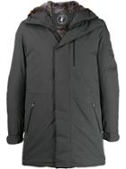 Save The Duck Padded Hooded Coat - Grey