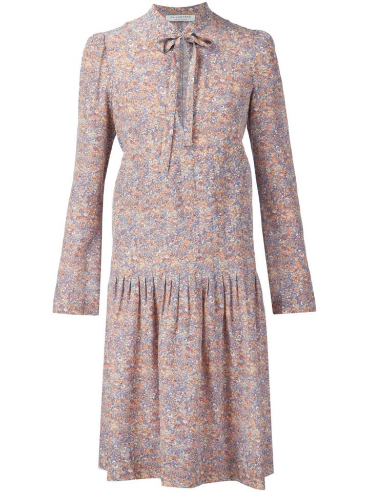 Philosophy Di Lorenzo Serafini Floral Print Dress, Women's, Size: 38, Silk