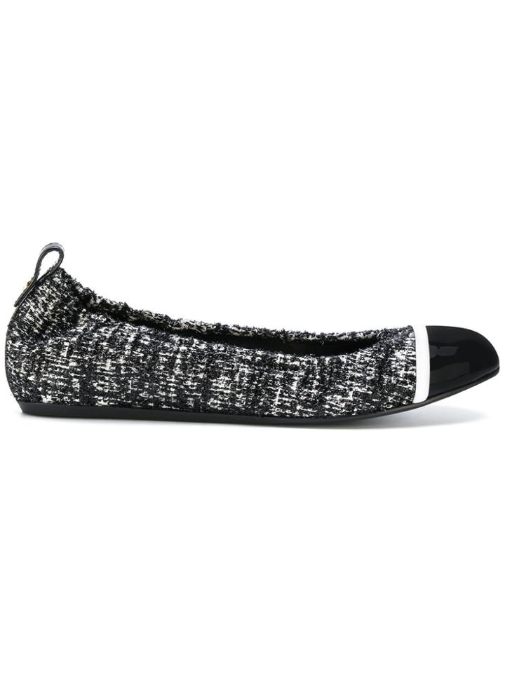 Lanvin Tweed Ballet Pump - Black