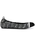 Lanvin Tweed Ballet Pump - Black