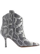 Marc Ellis Snake Effect Boots - Grey