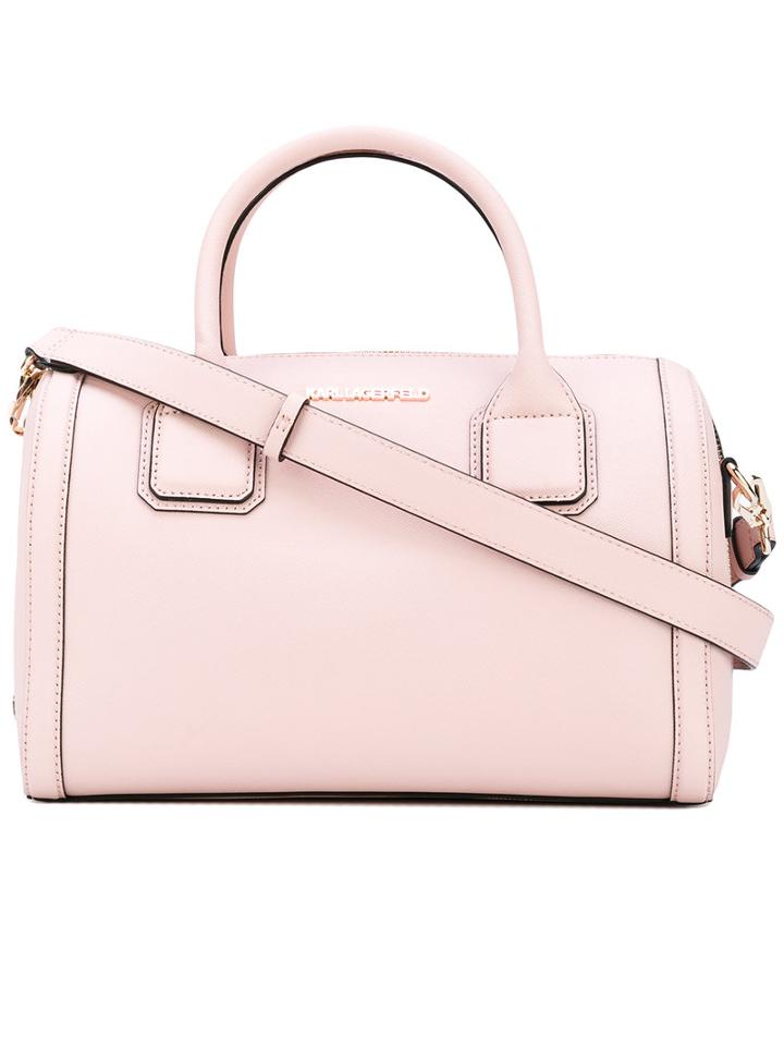 Karl Lagerfeld - Classic Tote - Women - Leather - One Size, Pink/purple, Leather