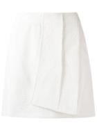 Giuliana Romanno Textured Skirt, Women's, Size: 38, White, Cotton