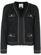 Edward Achour Paris Chain Trimmed Jacket - Black