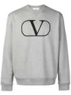 Valentino Vlogo Crew Neck Sweatshirt - Grey