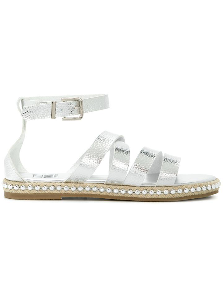 Twin-set Metallic Buckled Sandals