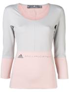 Adidas By Stella Mccartney Colour Block Sports Top - Grey
