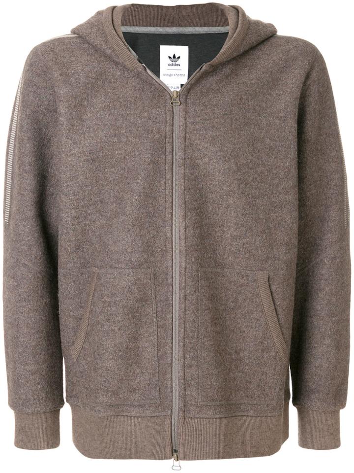 Adidas X Wings + Horns Classic Knitted Hoodie - Brown