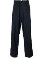 Yohji Yamamoto Loose Fit Trousers, Men's, Size: 1, Blue, Cotton