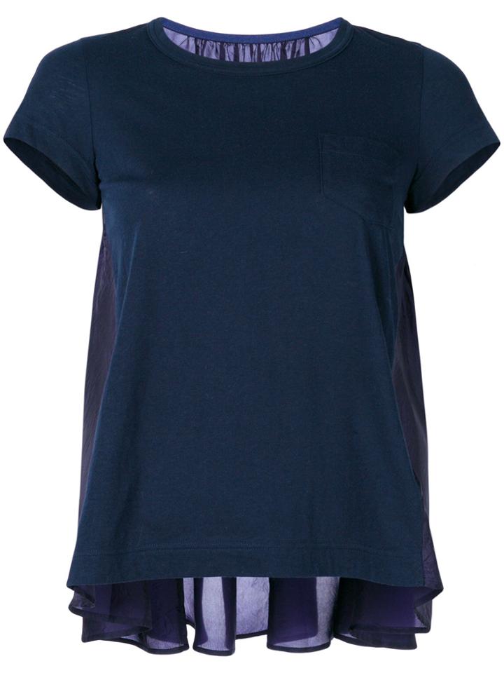 Sacai Gathered Back T-shirt - Blue