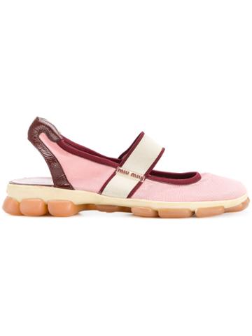 Miu Miu Vintage Open Back Sandals - Pink & Purple