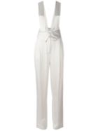 Lanvin Dungaree Effect Trousers, Women's, Size: 36, Nude/neutrals, Viscose