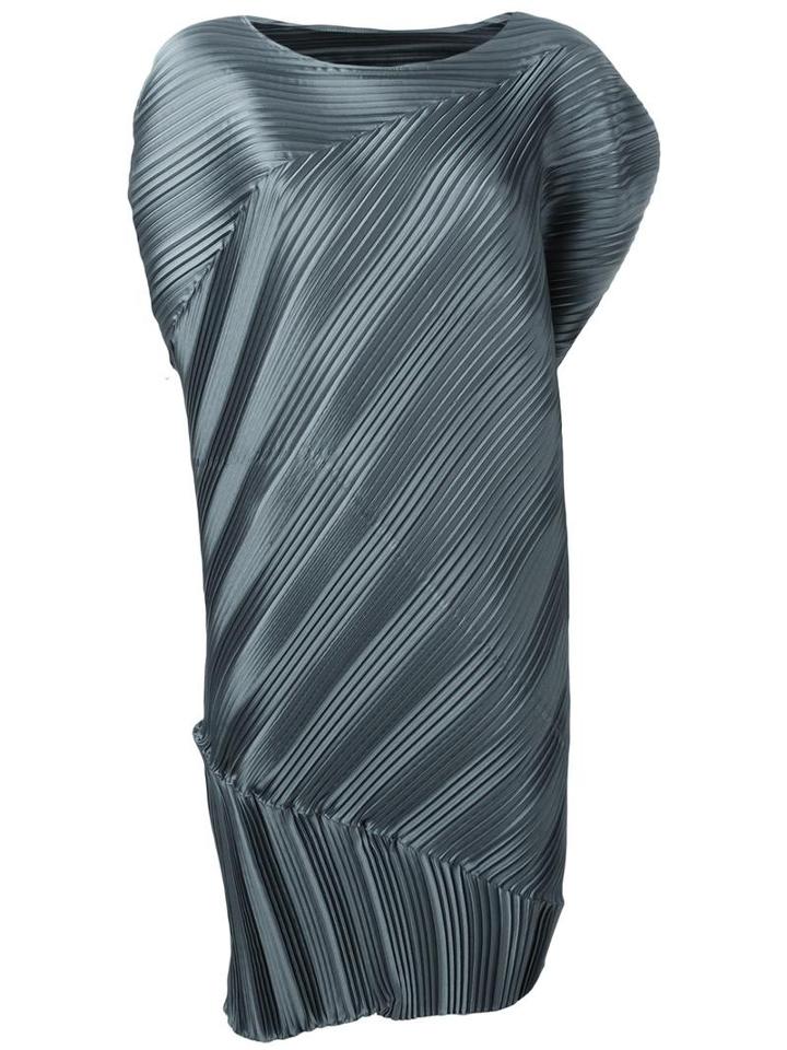 Issey Miyake Pine Nut Dress, Women's, Size: 2, Grey, Polyester