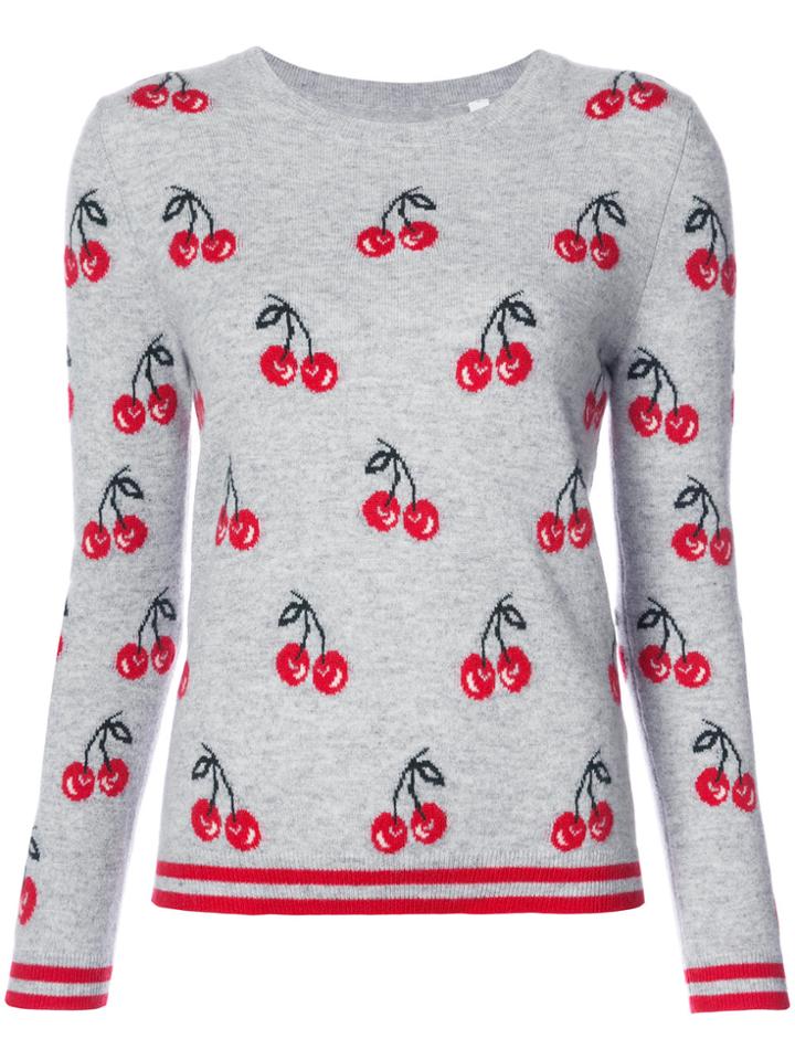 Chinti & Parker Cherry Print Sweater - Grey