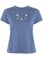 Tu Es Mon Trésor Cat Bijou T-shirt - Blue