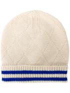 Maison Margiela Stripe Trim Beanie - Nude & Neutrals