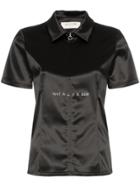1017 Alyx 9sm Satin Zip Front Shirt - Black