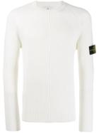 Stone Island Ribbed Jumper - White