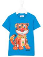 Moschino Kids Tiger Print T-shirt, Size: 12 Yrs, Blue