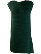 Issey Miyake Sleeveless Ribbed Mini Dress - Green