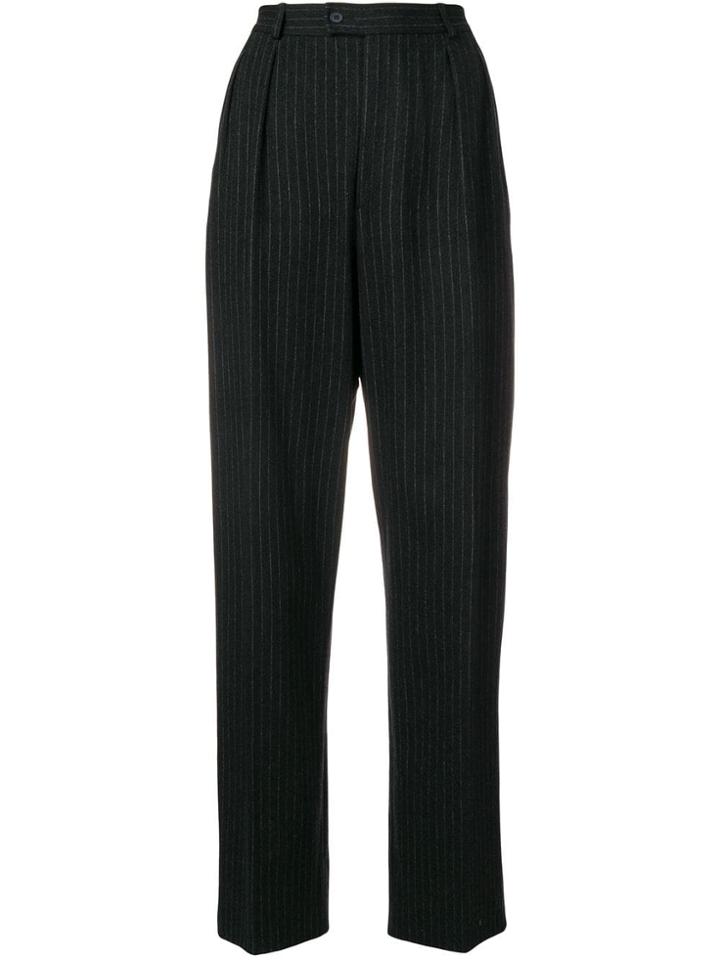 Yves Saint Laurent Vintage Pinstriped Trousers - Grey