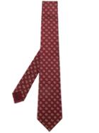 Gucci Double G And Hearts Silk Tie - Red