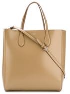 Rochas Scallop Trim Shopper Bag, Women's, Nude/neutrals, Calf Leather