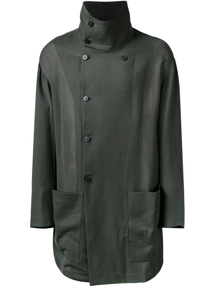 Isabel Benenato High Neck Double Breasted Jacket