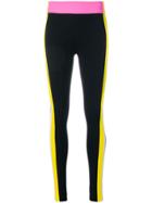 No Ka' Oi Colour Block Sports Leggings - Black