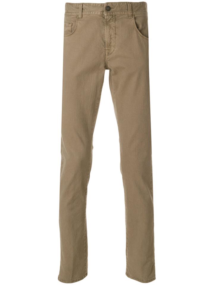 Boglioli Slim Fit Corduroy Trousers - Brown