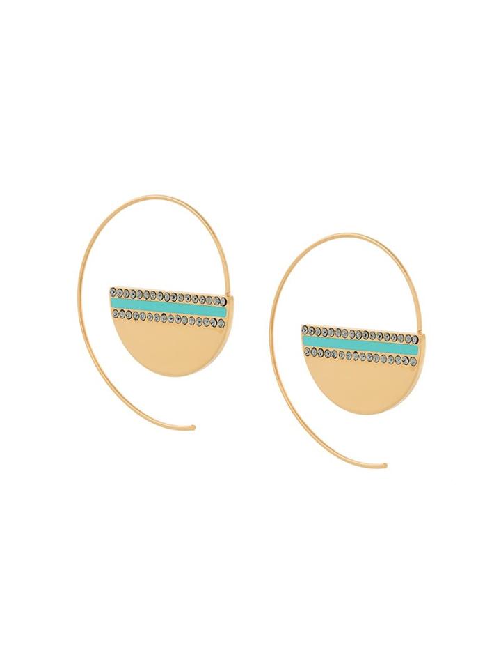 Ca & Lou Crystal Embellished Earrings, Women's, Metallic