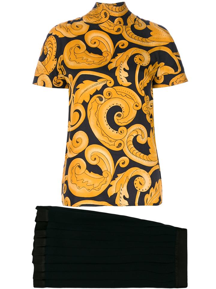 Versace Vintage Baroque Print Ensemble - Black