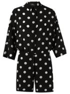 Andrea Marques Printed Playsuit, Women's, Size: 38, Black, Silk