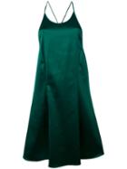 Attico Metallic Shift Dress, Women's, Size: Ii, Green, Acetate/polyamide