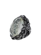 Lyly Erlandsson Silver And Grey Resin Winter Ring - Metallic