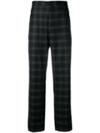 Joseph Edgar Broken Check Trousers - Black