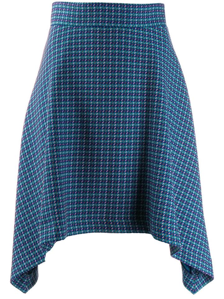 See By Chloé Patterned Curved Skirt - Blue