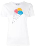 Jimi Roos - Ice Cream Embroidered T-shirt - Women - Cotton - L, White, Cotton