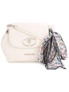 Scarf Crossbody Bag - Women - Pvc - One Size, Nude/neutrals, Pvc, Love Moschino