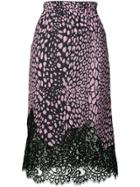 Mcq Alexander Mcqueen Leopard-print Skirt - Black