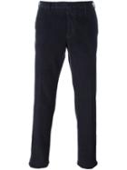 Incotex Corduroy Trousers, Men's, Size: 46, Blue, Cotton/spandex/elastane